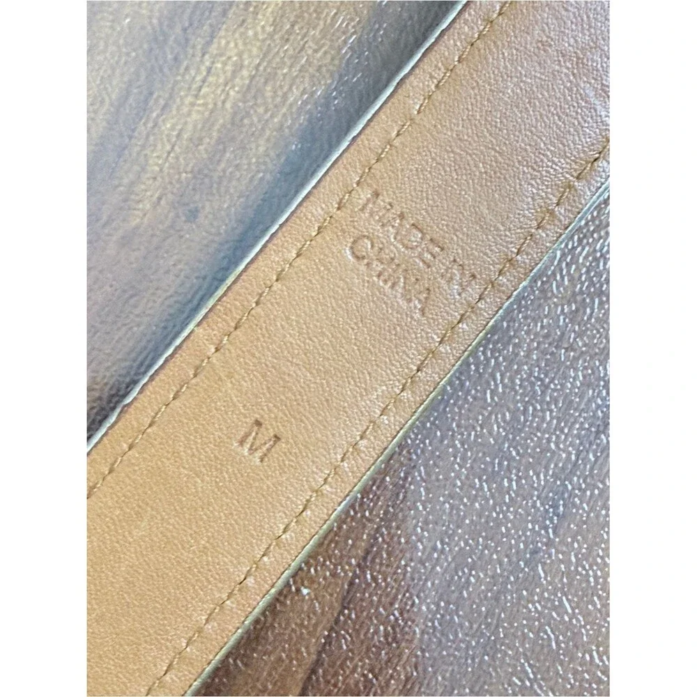 Lauren Ralph Lauren Brown Leather Belt with Gold Trim M